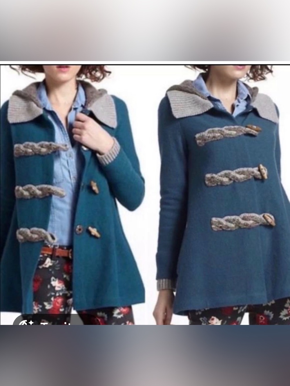 Anthropologie Fiets Voor2 Wool Coat xsp and shrunk
